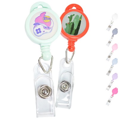 Lanyard Badge Reel For Kids w/ Front side Concave & Plain Back